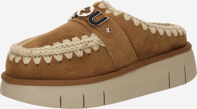 Saboţi MOU pe șamoa / maro coniac / negru / argintiu, Vizualizare produs