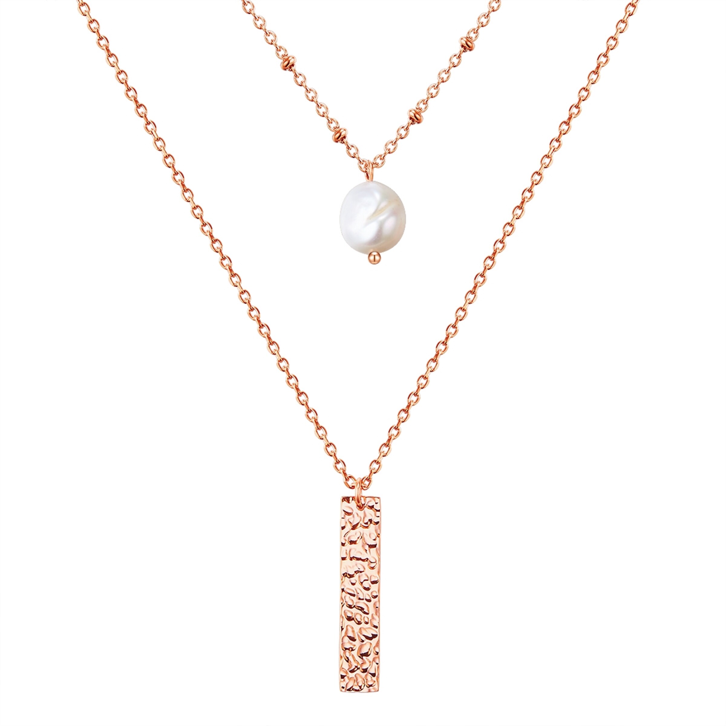 Valero Pearls Necklace in Gold: front