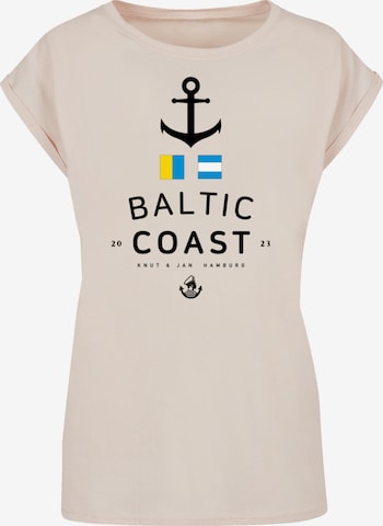 T-shirt 'Ostsee Flaggen' F4NT4STIC en beige : devant