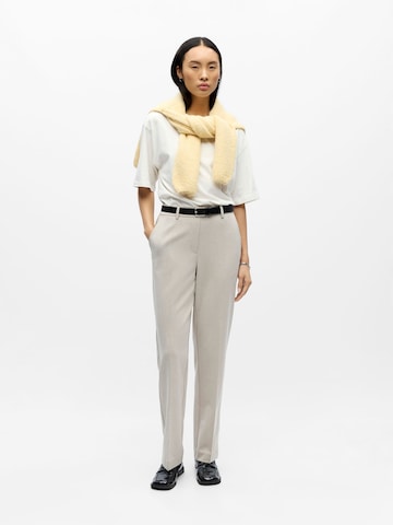 OBJECT regular Παντελόνι με τσάκιση 'OBJLisa' σε μπεζ