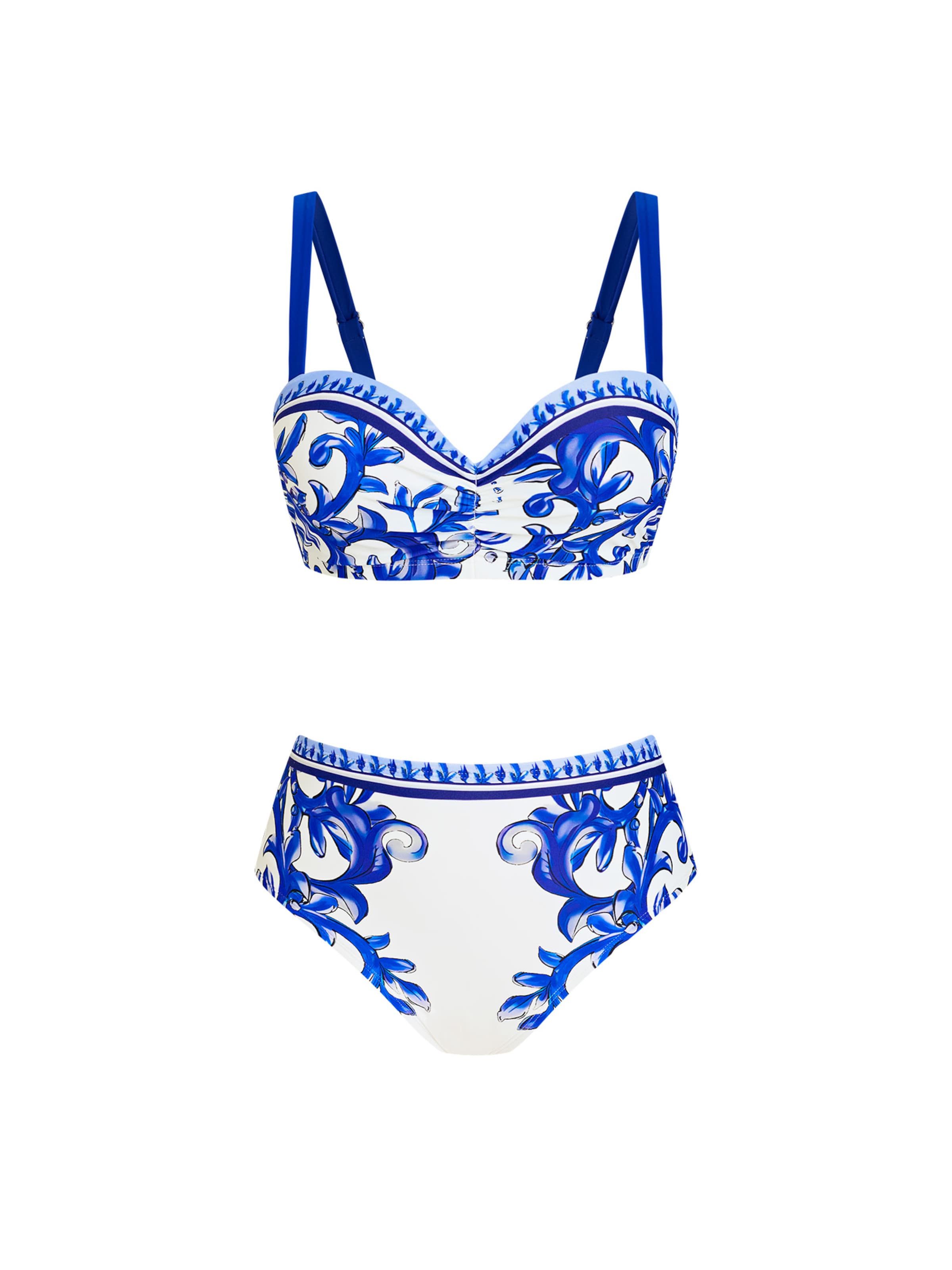 Cupshe Push-up Bikini in Blau: Vorderseite