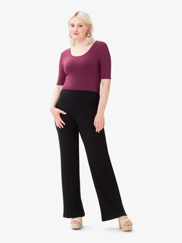 Les Lunes Wide leg Broek 'Michelle' in Zwart