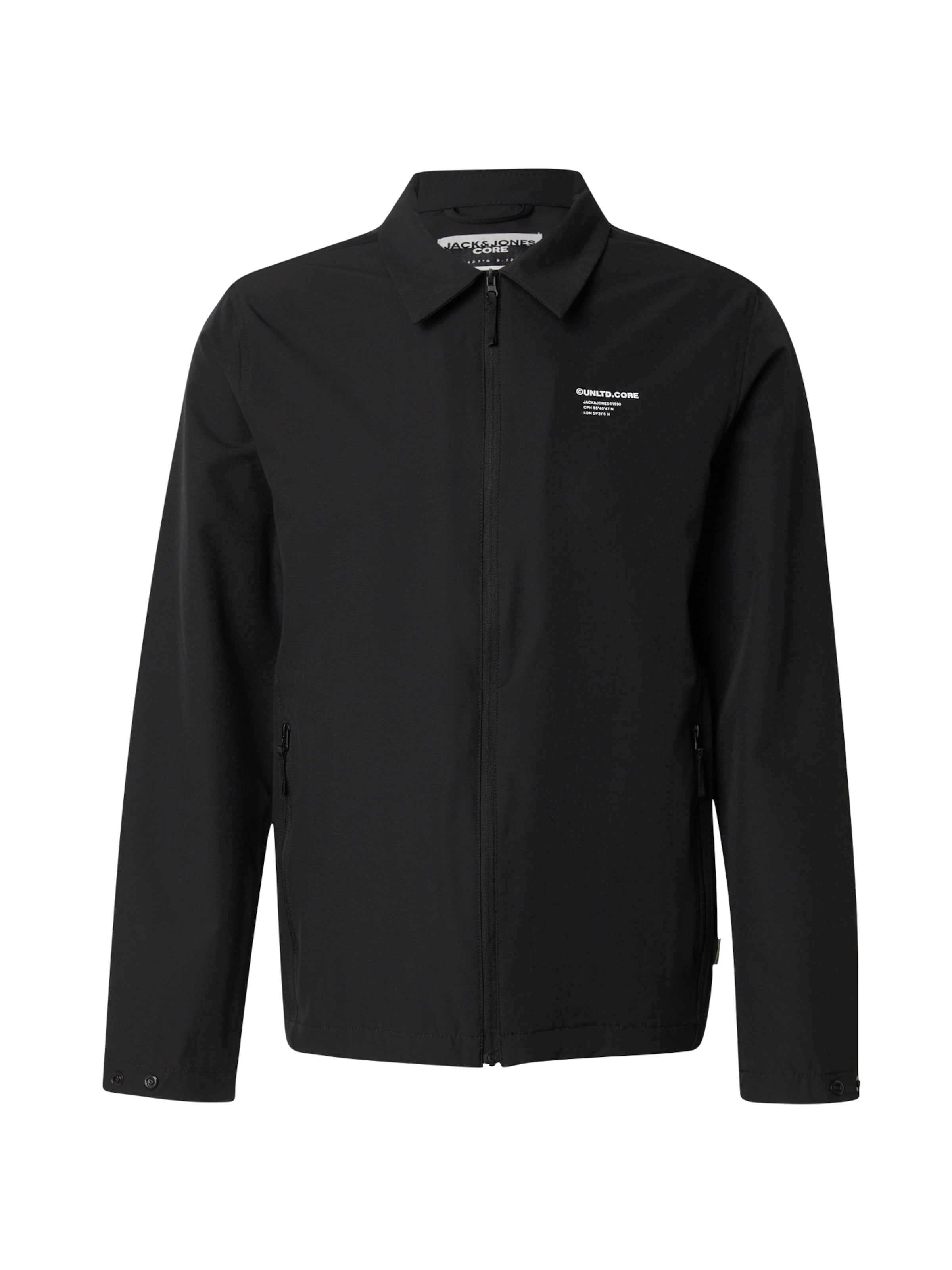 Veste mi-saison 'JCOAero' JACK & JONES en noir : devant