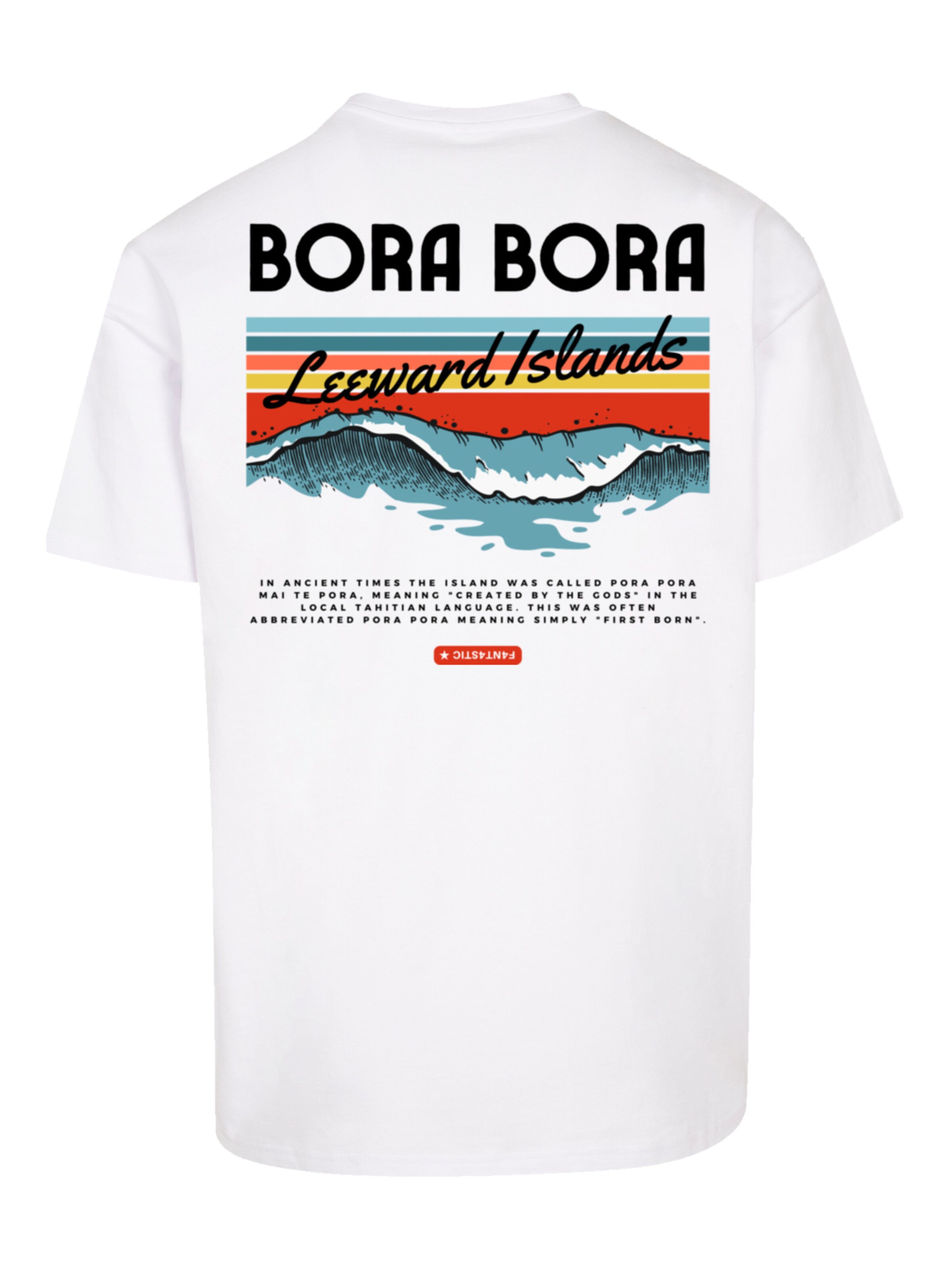 F4NT4STIC T Shirt 'Bora Bora Leewards Island' in Weiß: Vorderseite