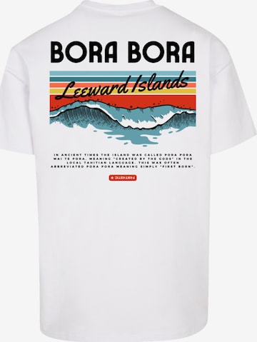 T-Shirt 'Bora Bora Leewards Island' F4NT4STIC en blanc : devant