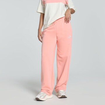 Loosefit Pantalon de sport 'ESS No. 1' PUMA en rose : devant