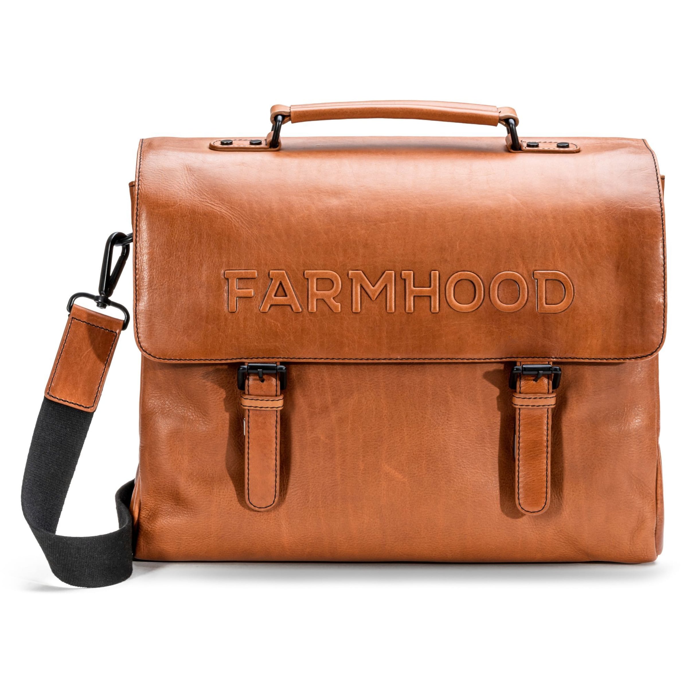 Borsa portadocumenti di Farmhood in marrone: frontale