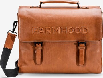 Borsa portadocumenti di Farmhood in marrone: frontale