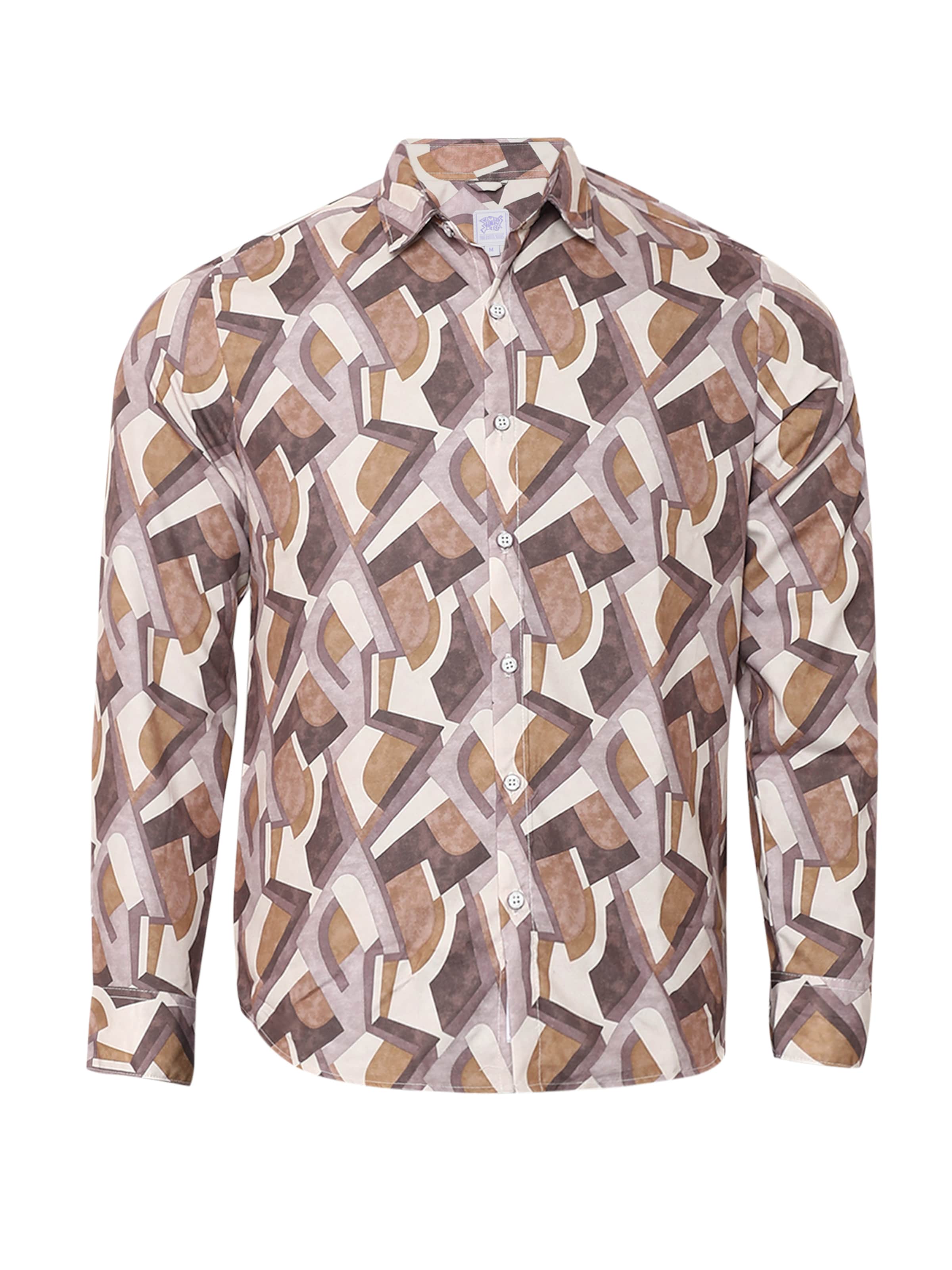 Campus Sutra Regular Fit Skjorte ' Winston ' i brun: forside