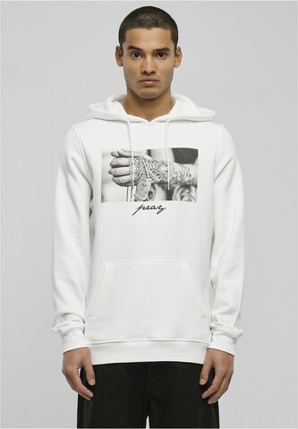 MT Men Sweatshirt 'Pray 2.0' in Wit: voorkant