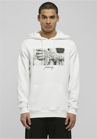 MT Men Sweatshirt 'Pray 2.0' in White: front