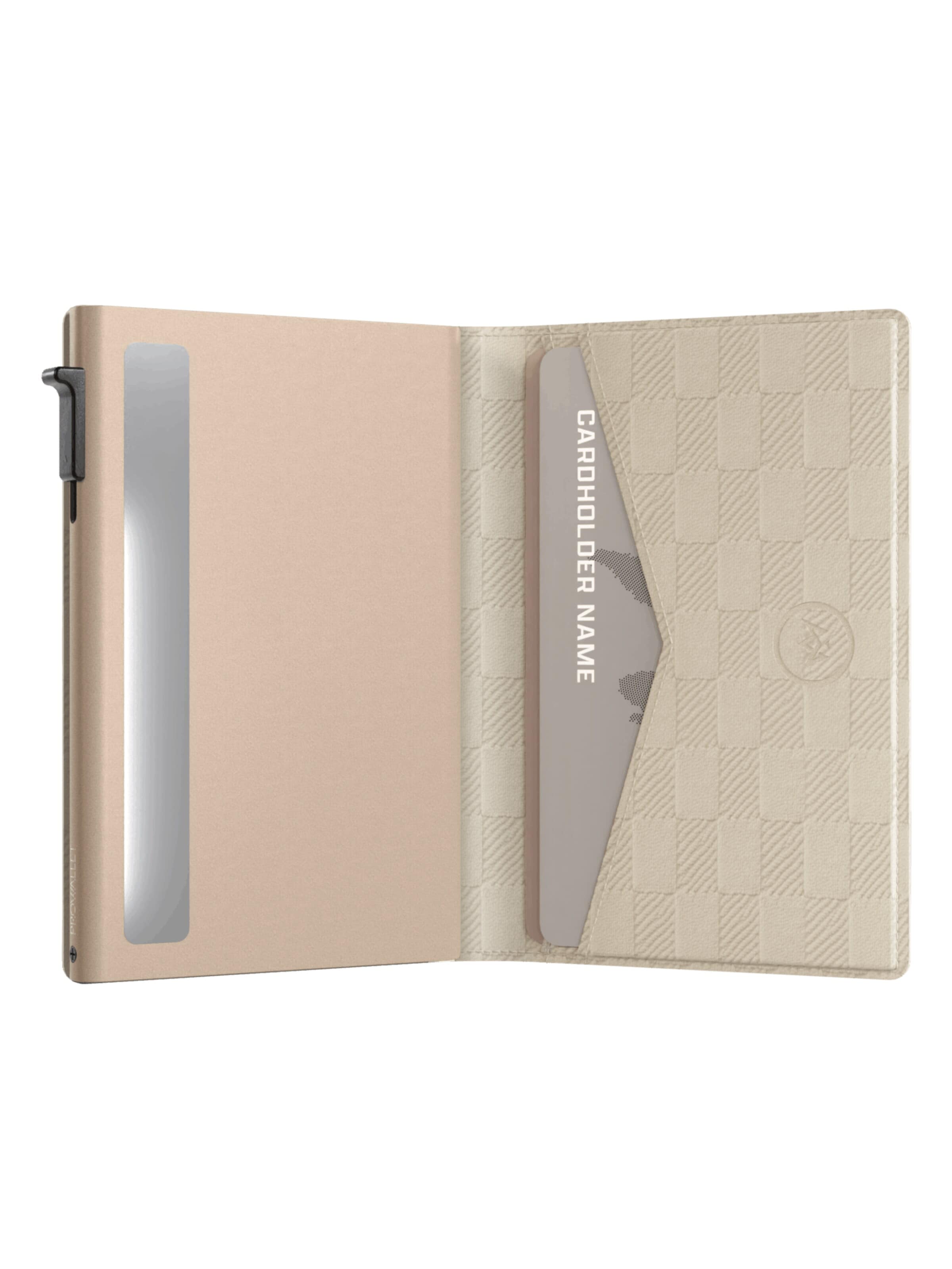 Prowallet Wallet 'Pasjeshouder Slim Panel' in Beige