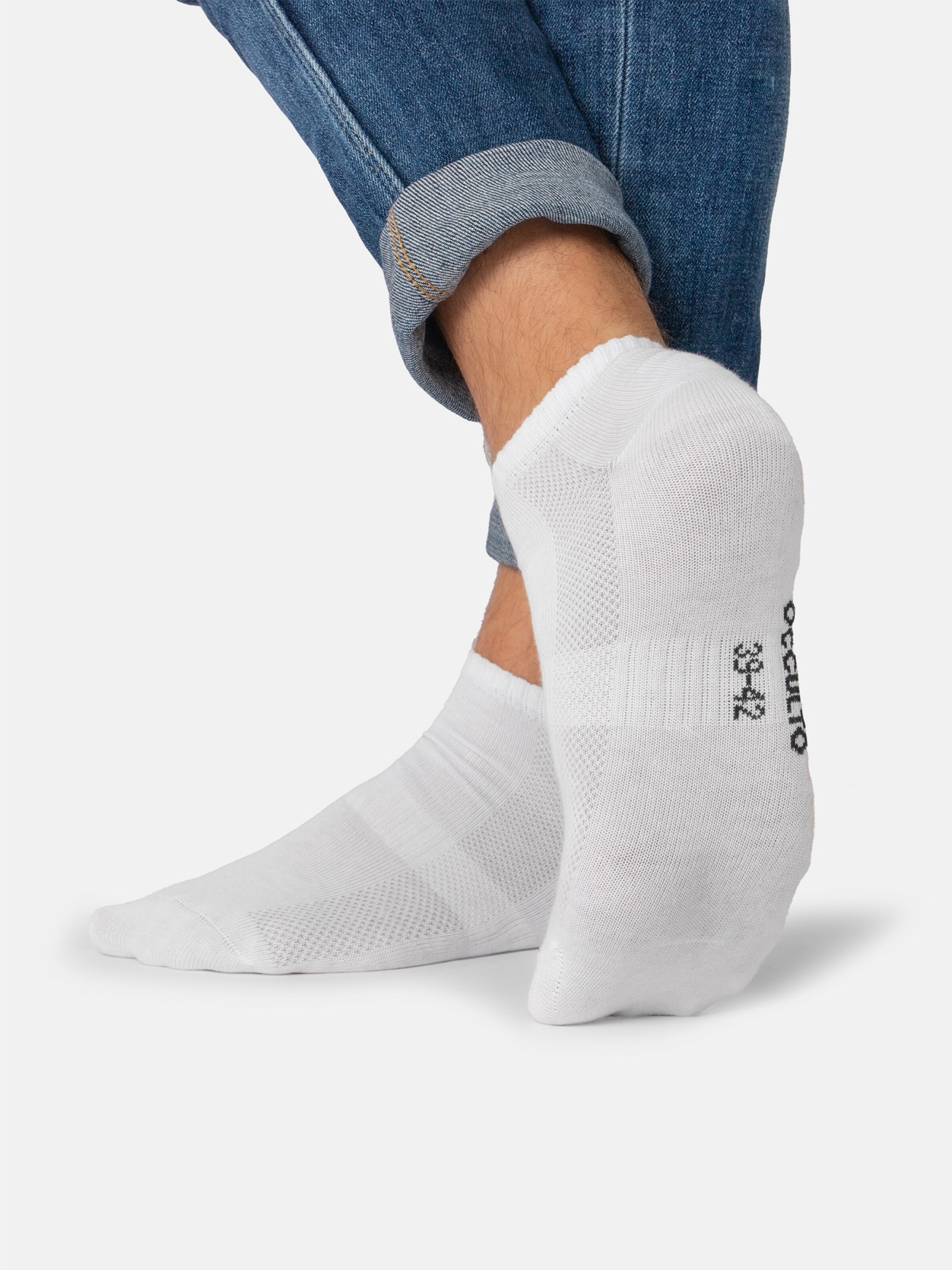 Occulto - Calcetines 'Johannes' en blanco: frente