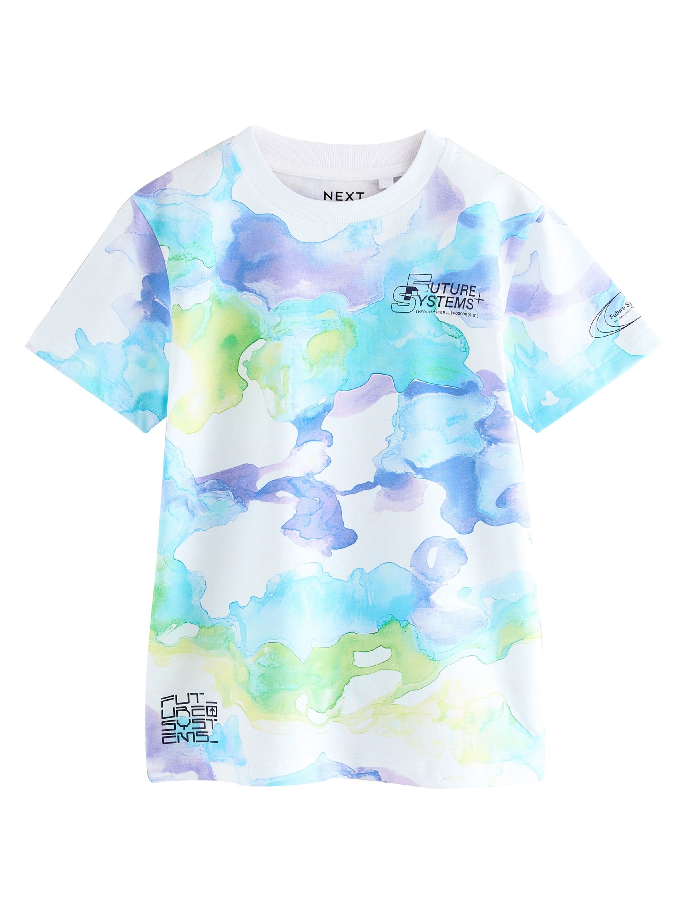 Tricou de la Next pe alb: față