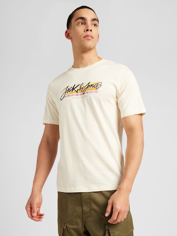 JACK & JONES T-Shirt 'TAMPA' in Beige: predná strana