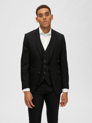 SELECTED HOMME Slim Fit Sakko in Schwarz: predná strana