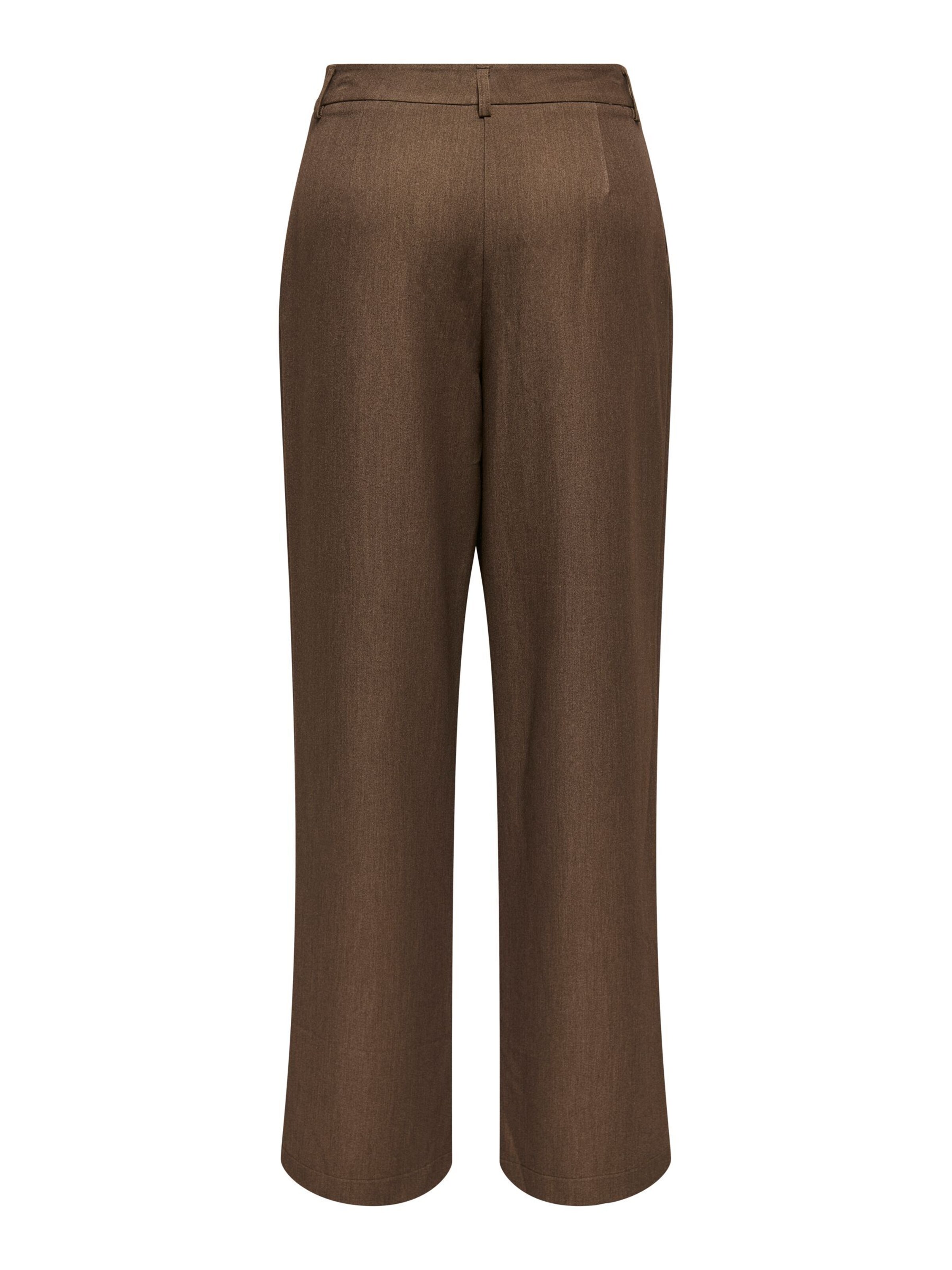 ONLY Loose fit Pleat-Front Pants 'HATTIE' in Brown