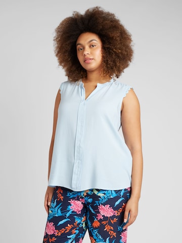 Camicia da donna 'Mumi' di ONLY Carmakoma in blu: frontale