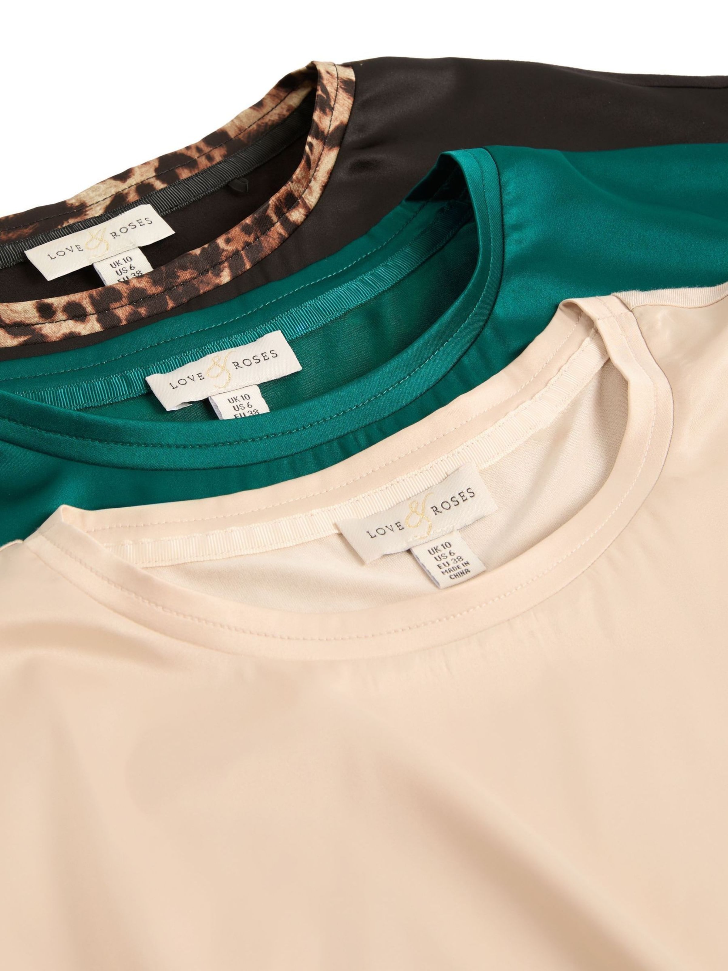 love & roses Blouse in Beige