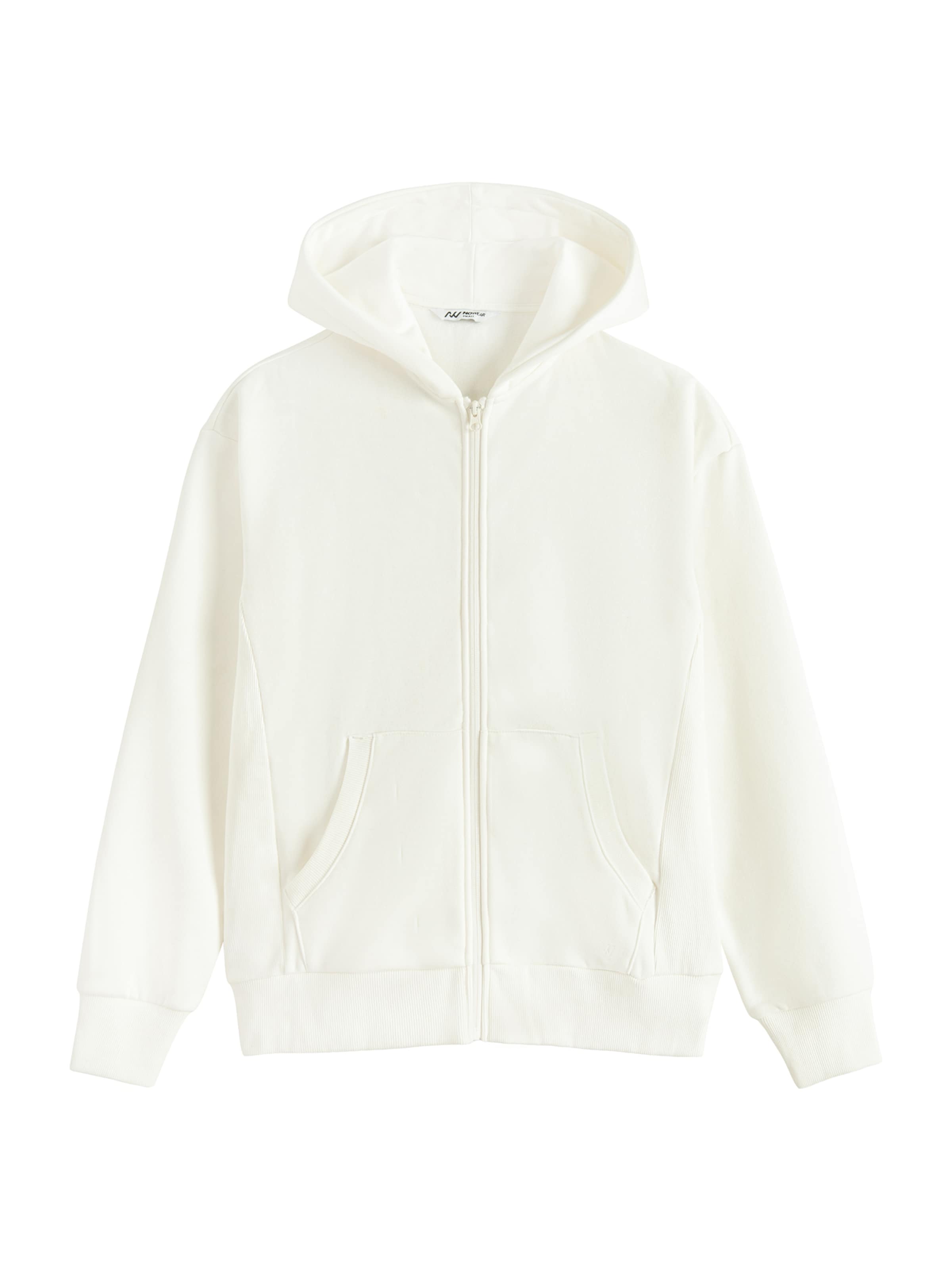 NoWear Кофта на молнии в Белый: спереди