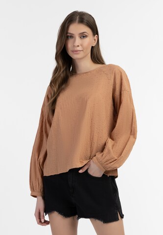 DreiMaster Vintage Blouse 'Abrel' in Bruin: voorkant