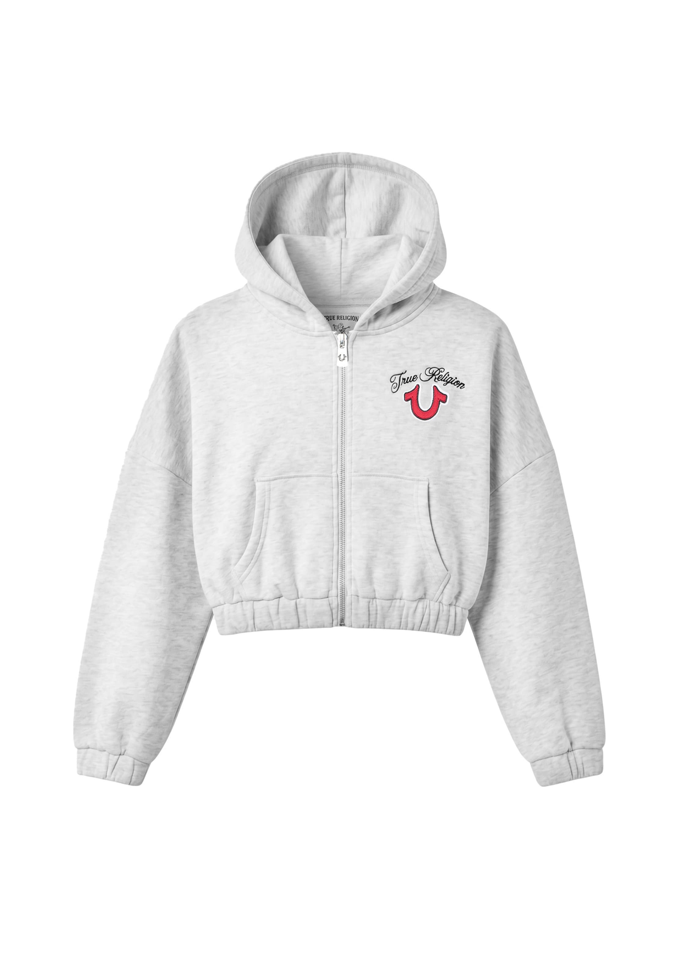 Veste de survêtement 'Applique' True Religion en gris : devant