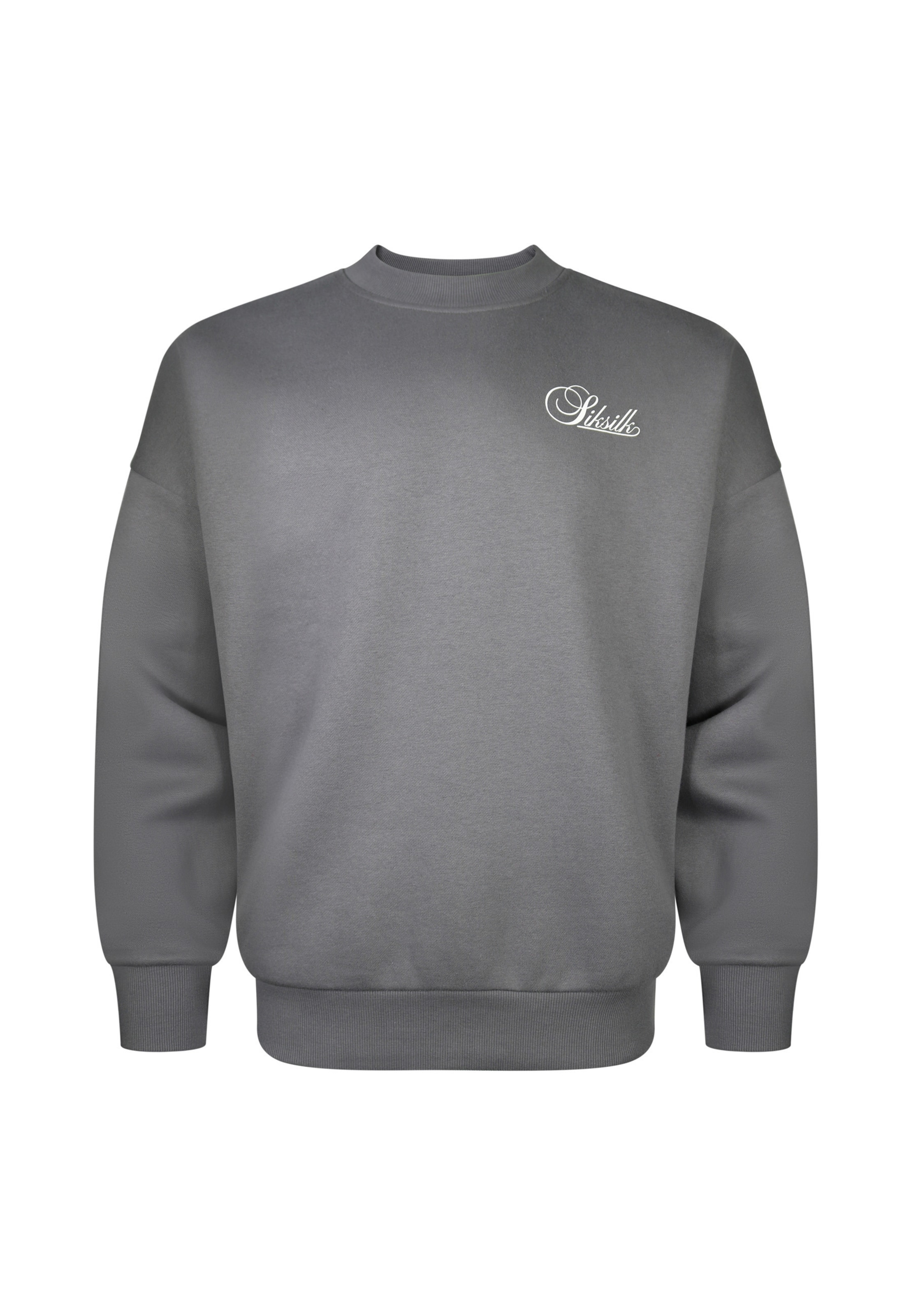 SikSilk Sweatshirt 'Essentials' in Grijs: voorkant