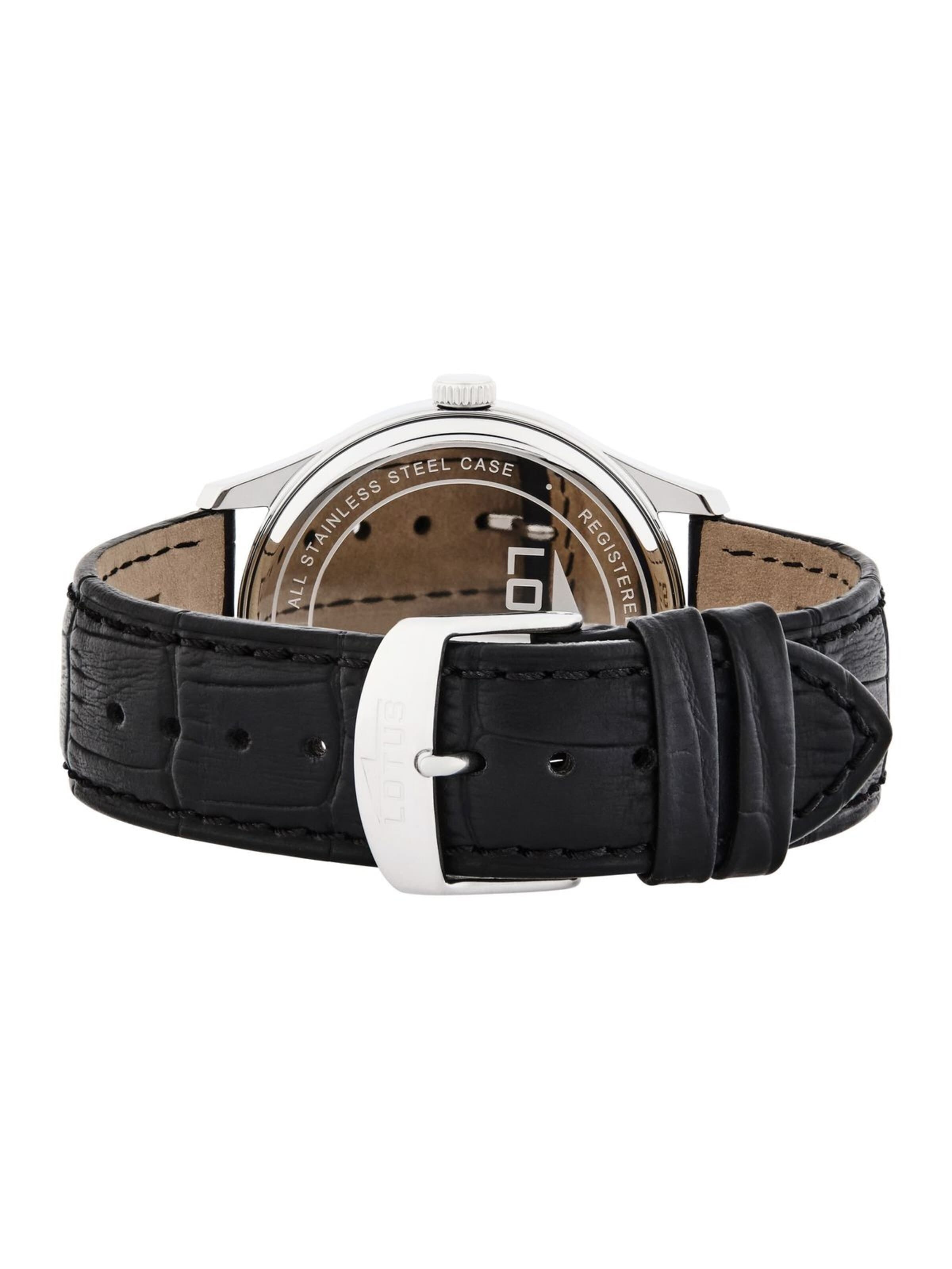 Lotus Analoog horloge in Zwart
