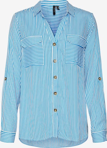 VERO MODA Blouse 'BUMPY' in Blauw: voorkant