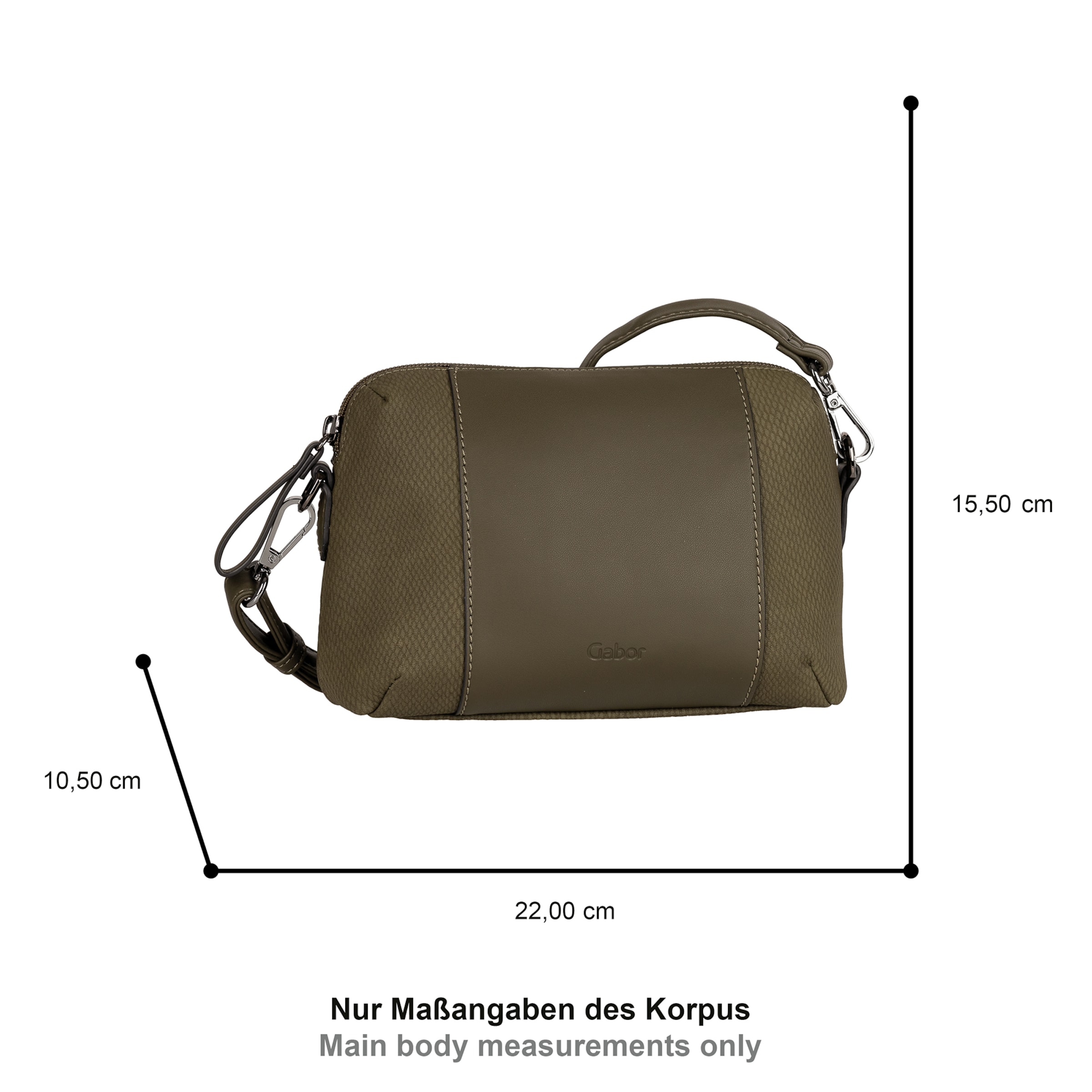 GABOR Schoudertas 'Wanda' in Groen