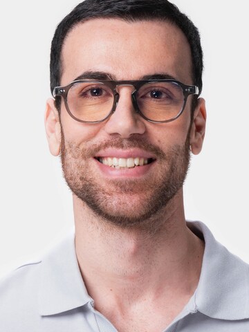 Herling Glasses 'Auden Blue Light' in Grey: front