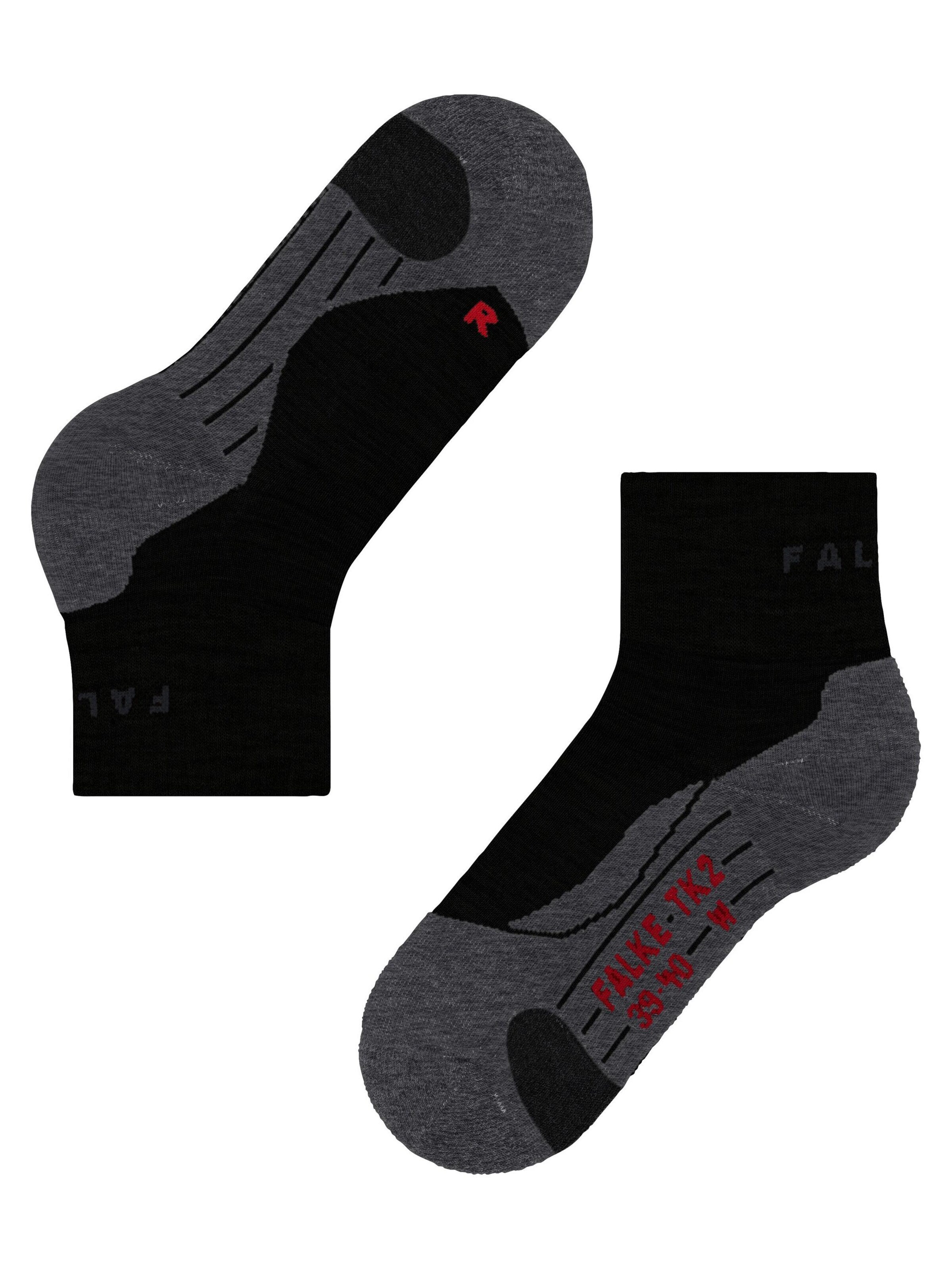 FALKE Sportsocken 'TK2 Explore Short'‌‌‌‌‌‌‌‌‌ in Schwarz