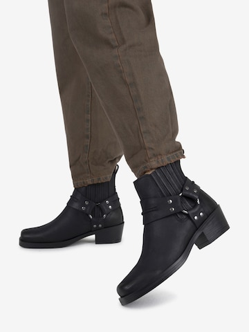 BRONX Ankle Boots ' Trig-Ger ' in Black: front