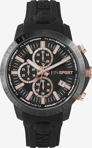 Plein Sport - Relógios analógicos 'Gain' em preto: frente