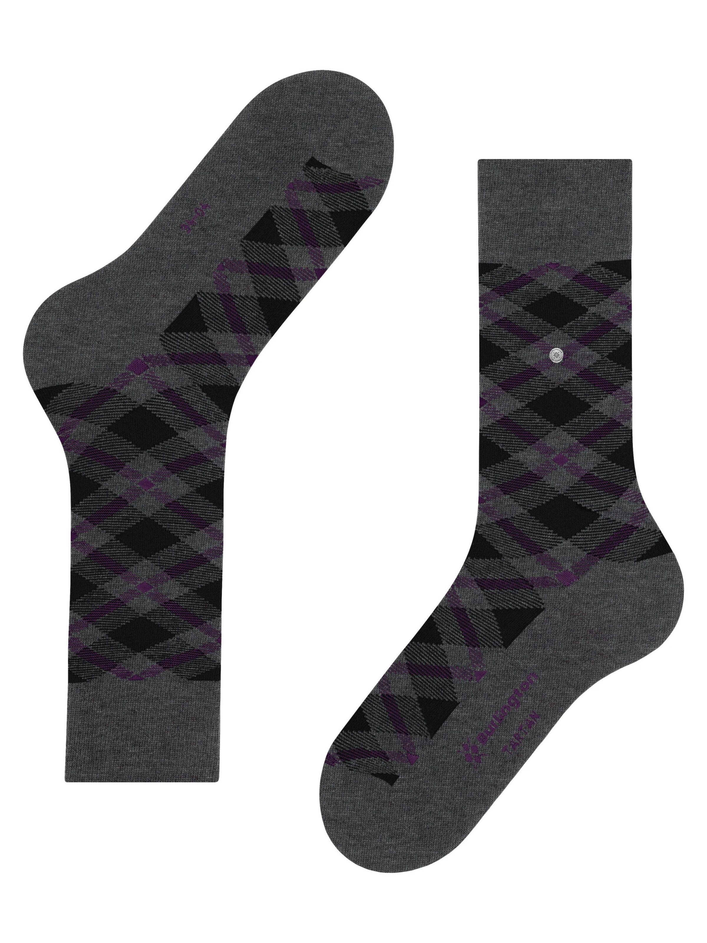 BURLINGTON Socks 'Tartan' in Grey