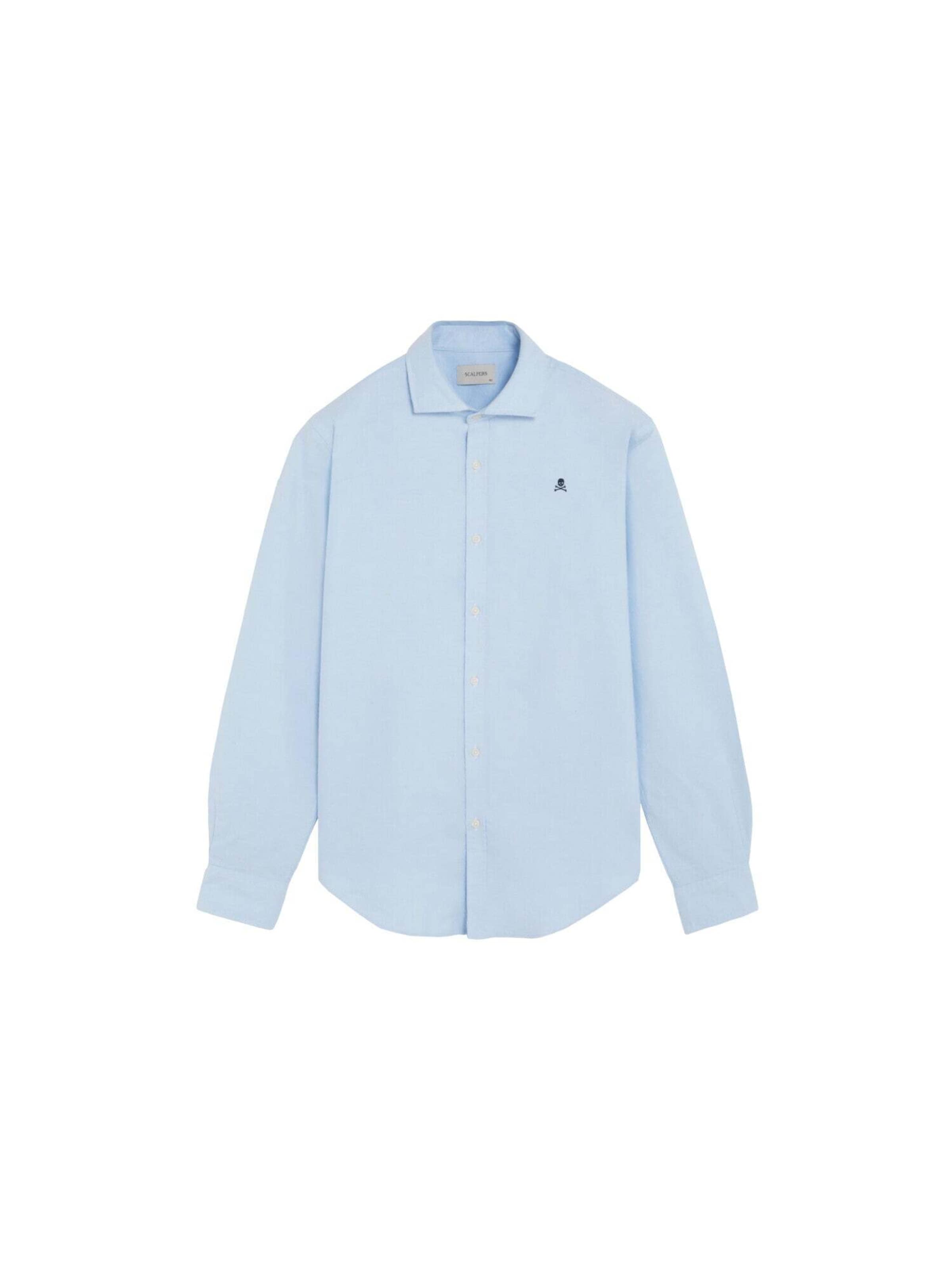 Scalpers Regular fit Overhemd ' ' in Blauw: voorkant