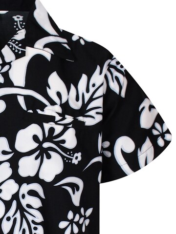 King Kameha Shirt 'Hibiscus' in Black