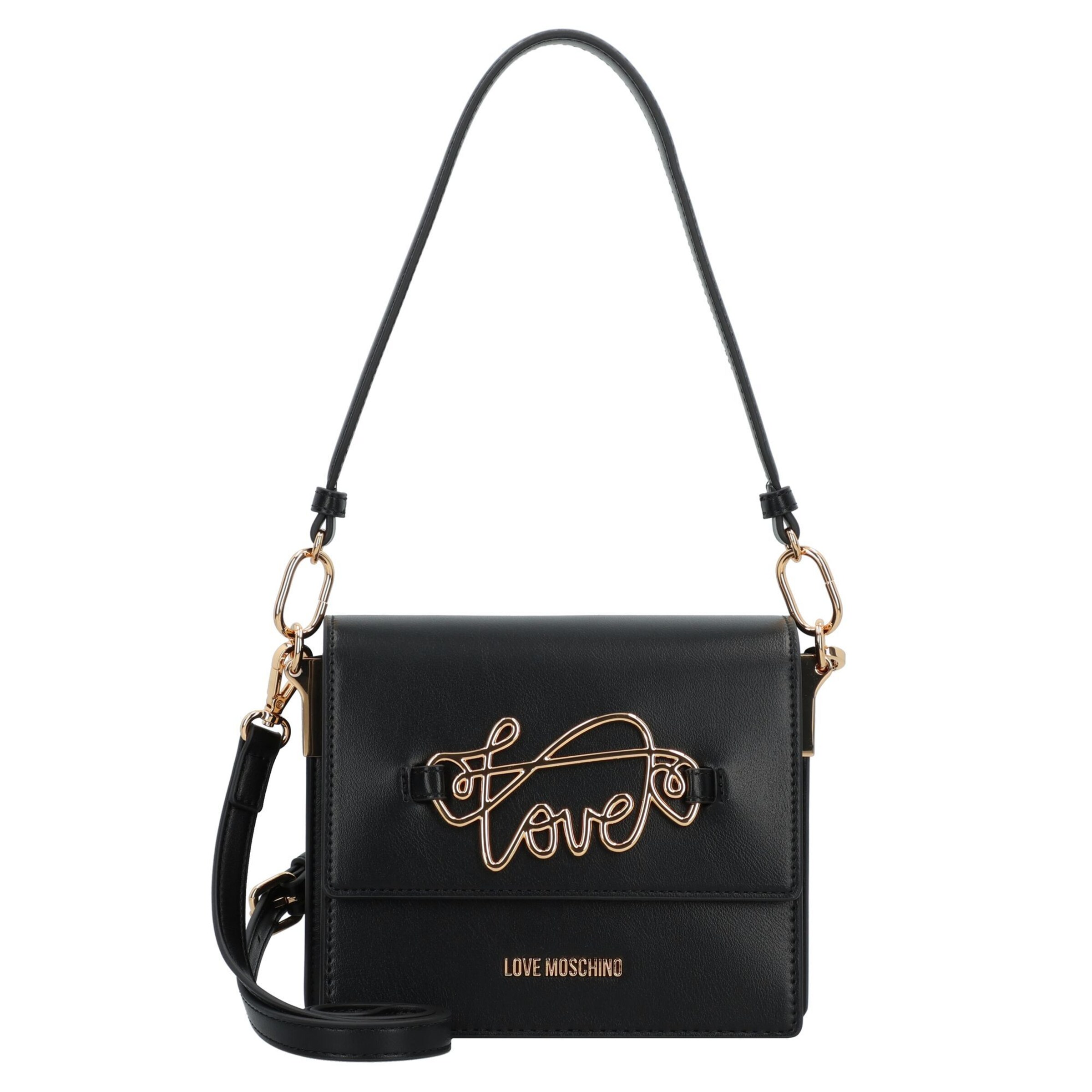 Love Moschino Shoulder bag 'Script' in Black: front