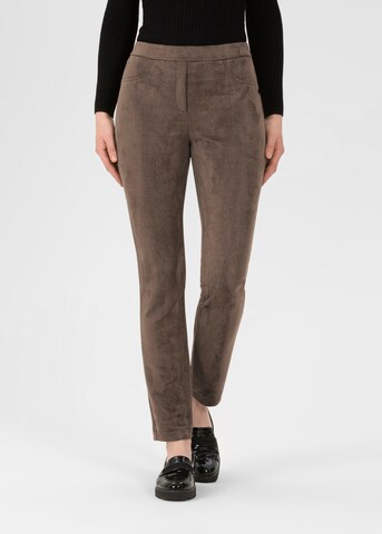 STEHMANN Slim fit Pants 'Loli' in Brown: front