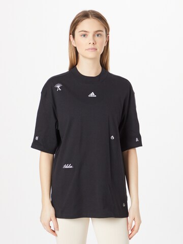 Maglia funzionale 'friend With Healing Crystals Inspired Graphics' di ADIDAS SPORTSWEAR in nero: frontale