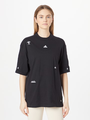 T-shirt fonctionnel 'friend With Healing Crystals Inspired Graphics' ADIDAS SPORTSWEAR en noir : devant