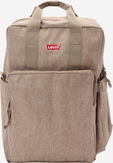 LEVI'S ® Reppu 'Large L-Pack Backpack' värissä harmaa / verenpunainen / valkoinen, Tuotenäkymä