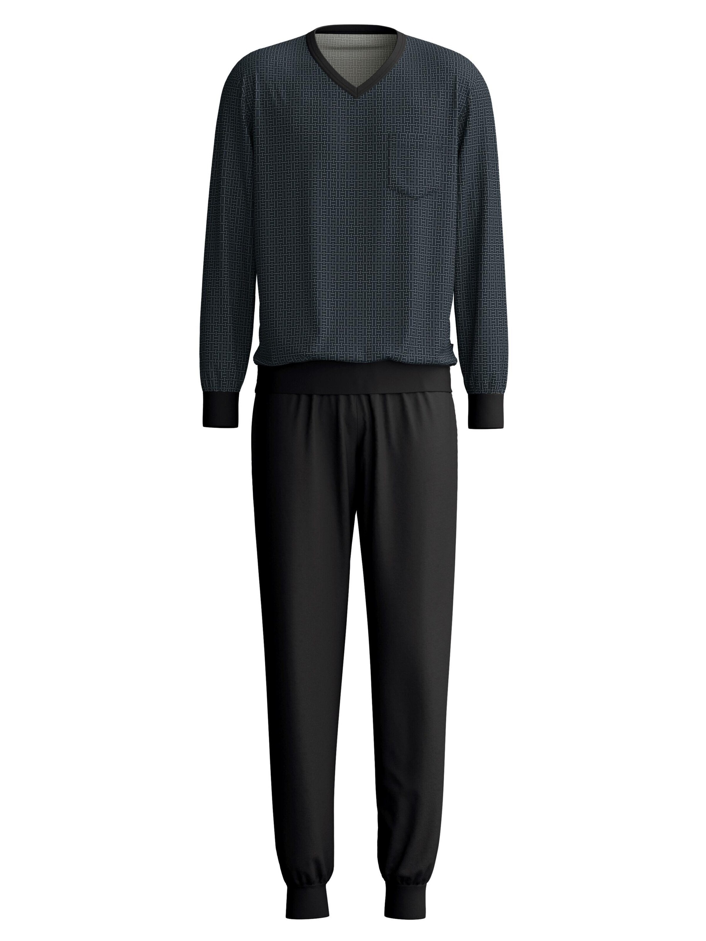 CALIDA Pajamas long 'Relax Streamline' in Black: front