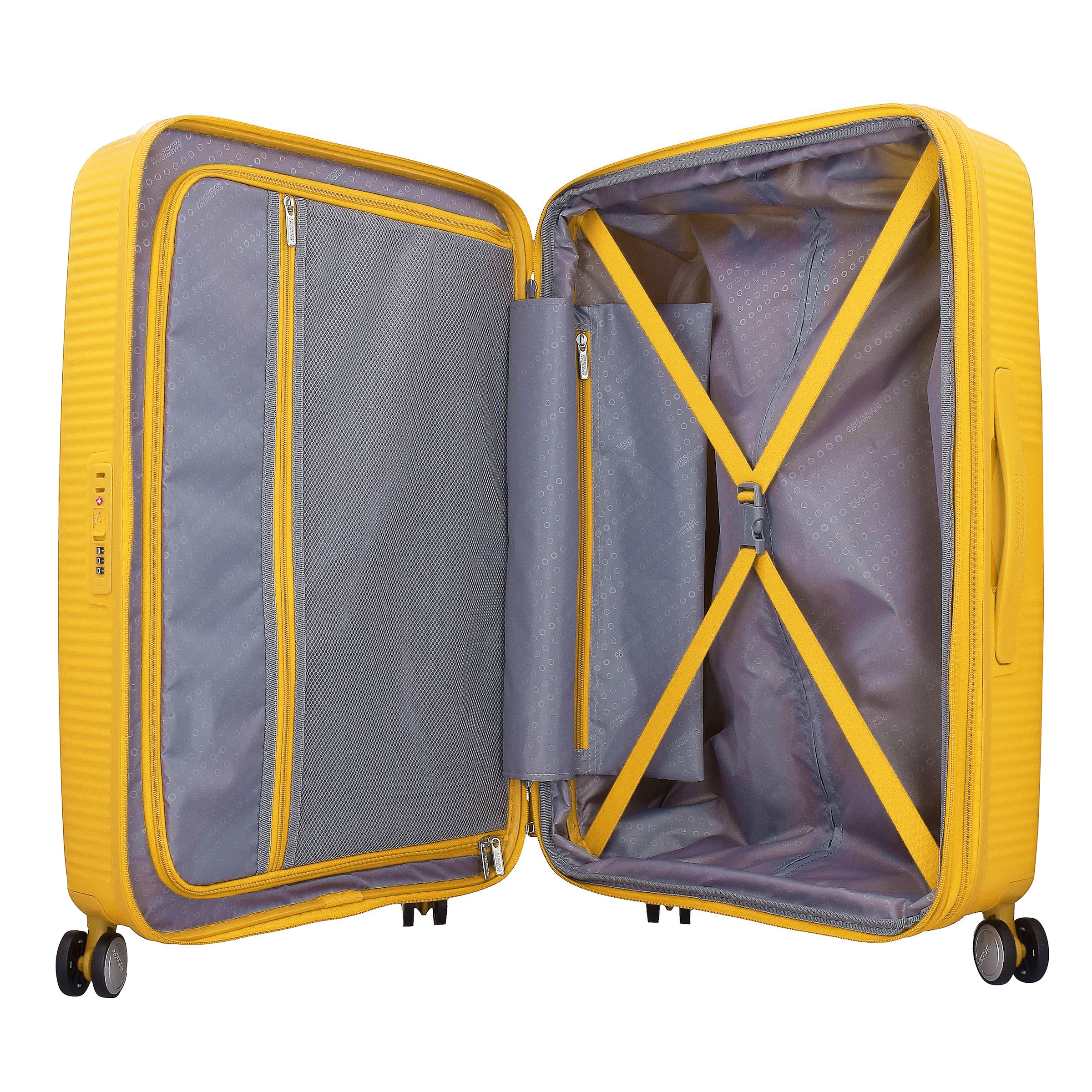 American Tourister Trolley 'Soundbox' in Yellow