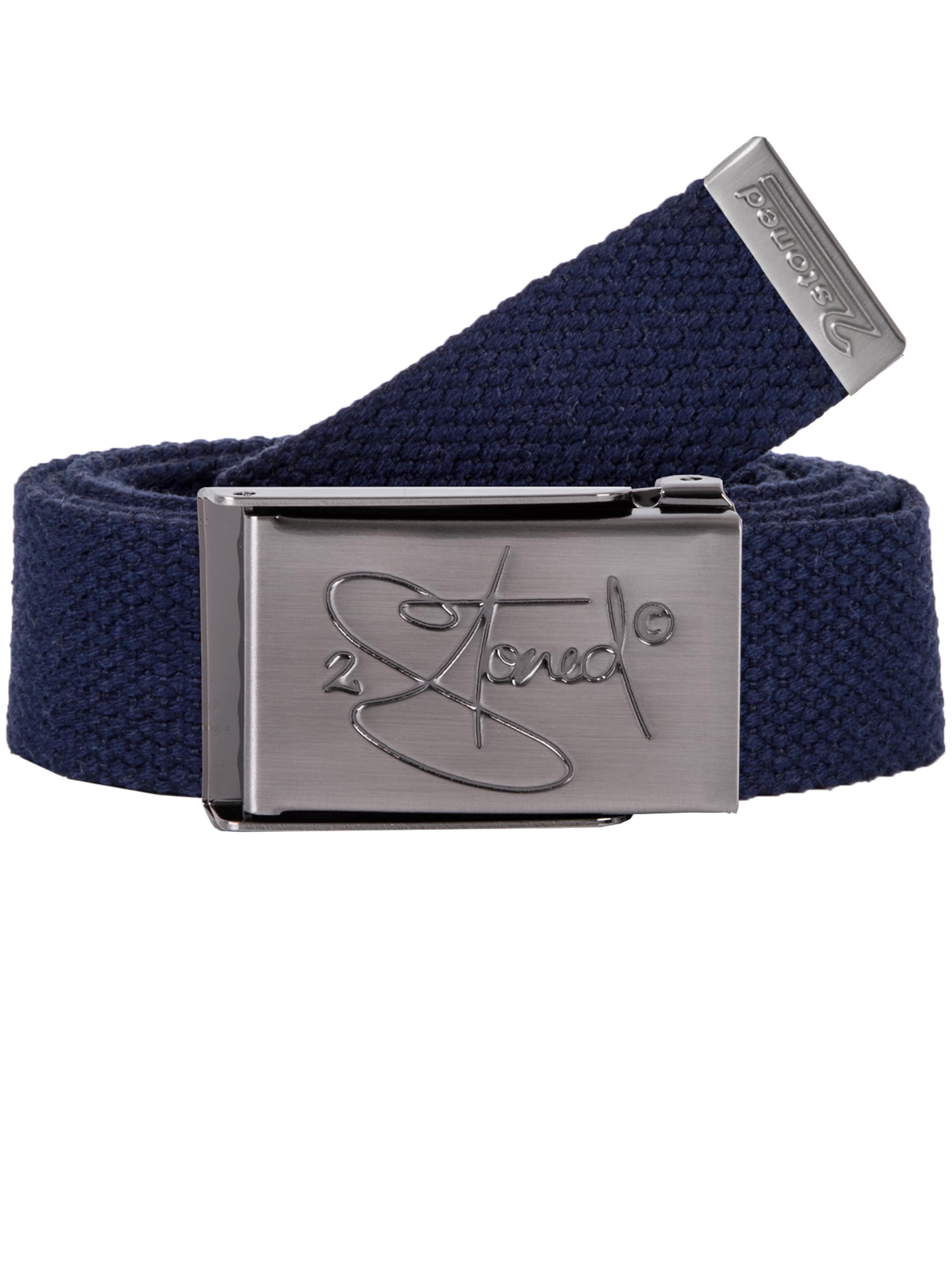 2Stoned Belt 'Small Matt' in Blue: front