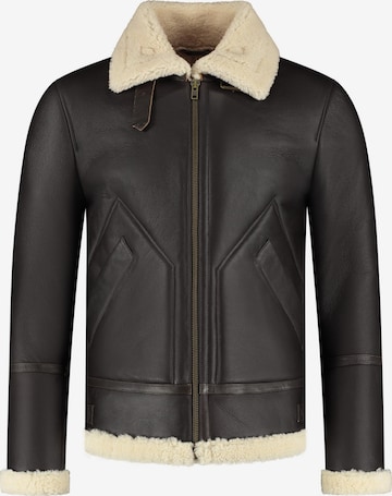 CYCAS D'OR - Casaco de inverno 'HUNTER SHEARLING HERITAGE' em castanho: frente