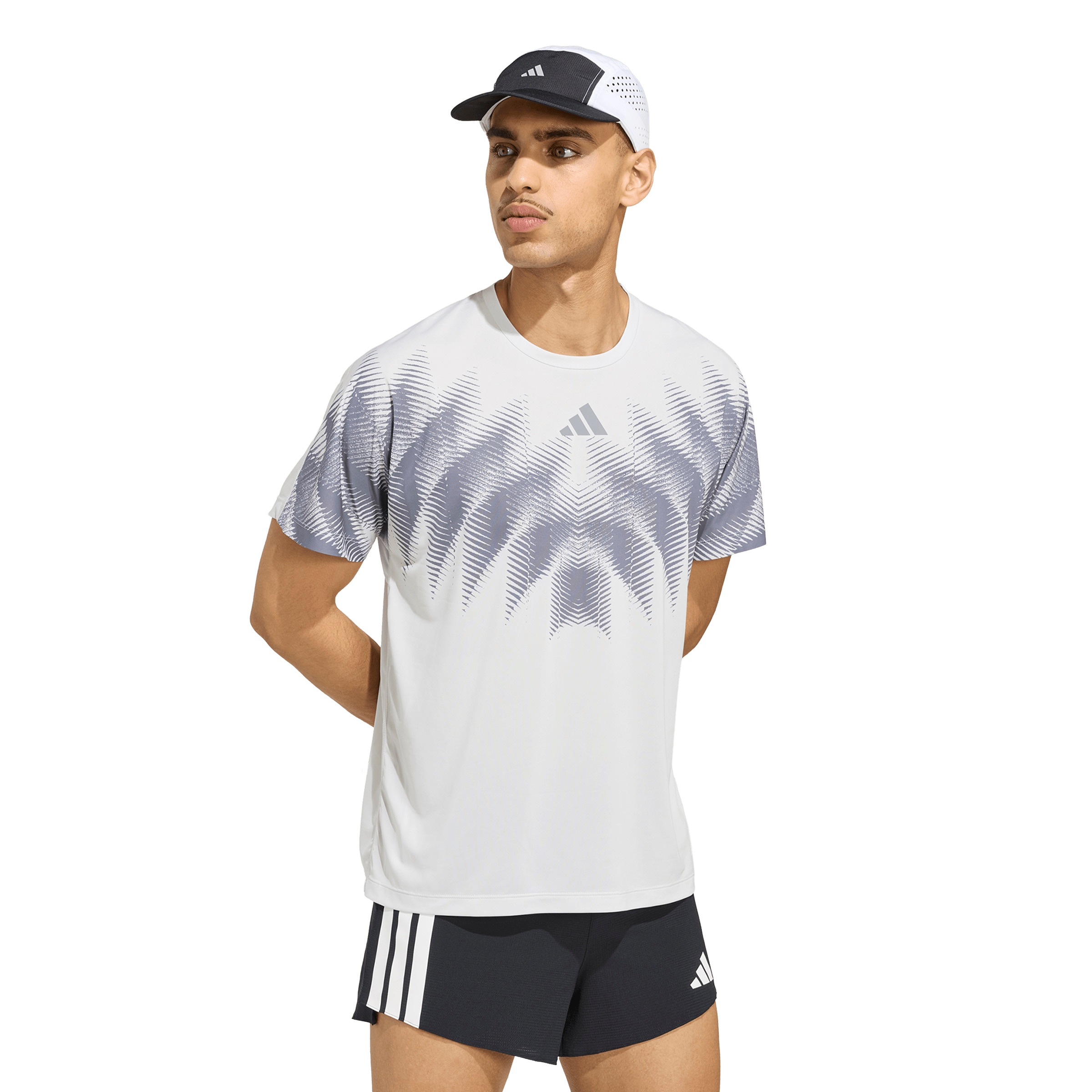 ADIDAS PERFORMANCE - Camiseta funcional 'Adizero Aspyre' en gris: frente