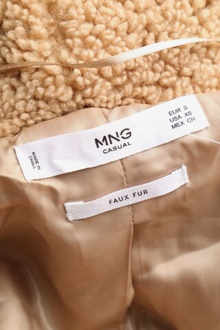 MANGO Faux Fur-Jacke XS in Beige