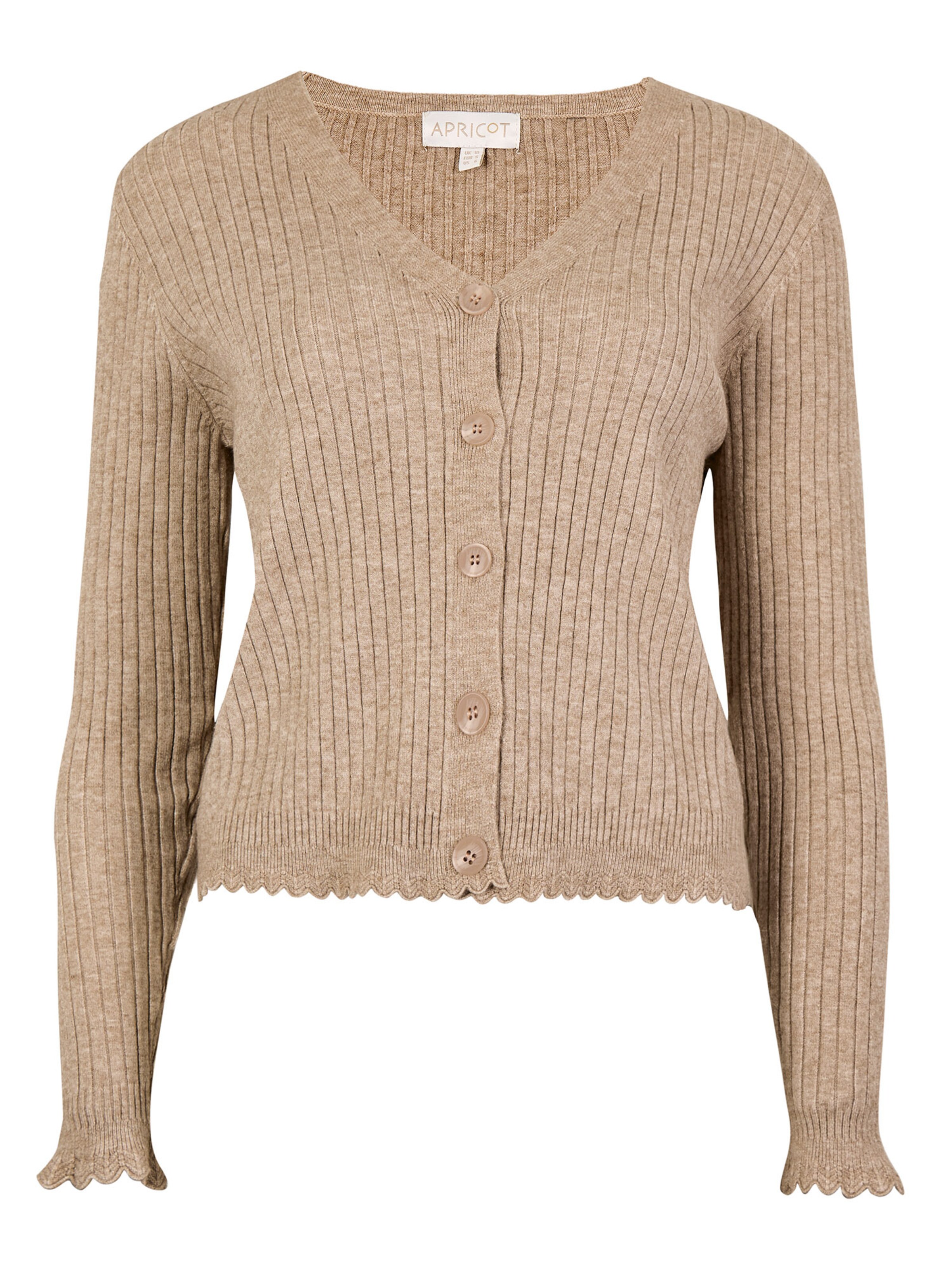 Apricot Strickjacke in Grau: Vorderseite