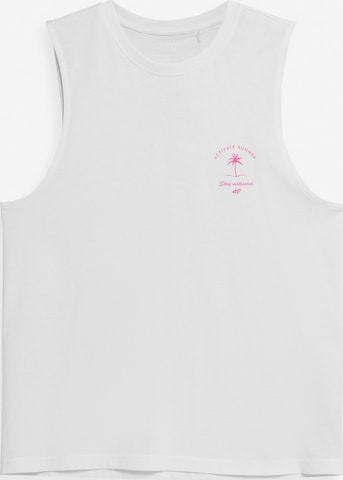 4F Sports top in White: front